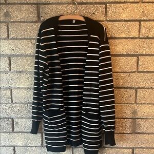 Striped oversized cardigan Sz L